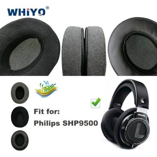 Replacement Ear Pads for Philips SHP9500 SHP-9500 SHP 9500 Headset Parts Leather Cushion Velvet Earmuff Earphone Sleeve Cover