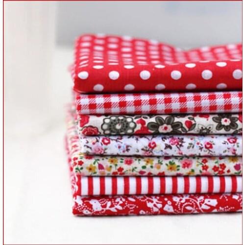 SMTA 25*25cm/50*50cm Knitted Fabric Cotton The Cloth Tissu Au Metre Patchwork Embroidery Patchwork orange/red/Tibetan Blue