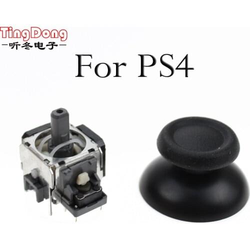 TingDong New Replacement 3D joystick analog Thumb stick with joystick cap cover Thumbstick for PS4 controller Dualshock 4