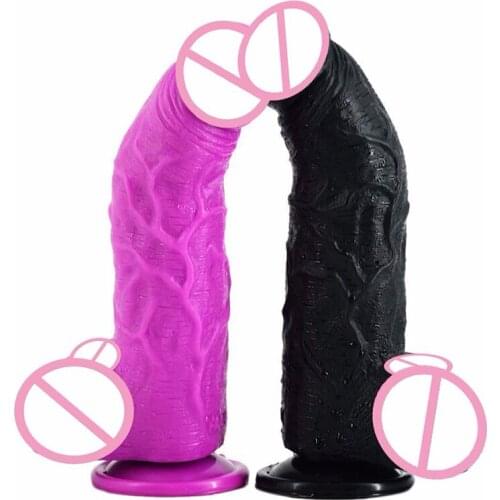 Super Large Dildo Purple Big Dildo Kin Feeling Vessel Penis Anal Plug With Strong Sucker Sexo Shop Women Erotic Product 24*5.5cm