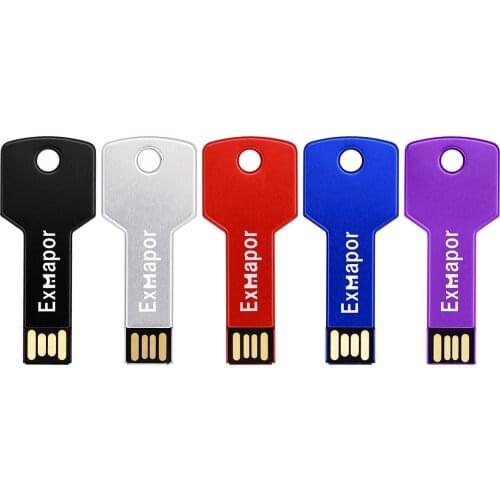 5 Pack USB Flash Drive 8GB 16GB Bulk Memory Stick Jump Drive 32GB External Drives Metal Key USB 2.0 Stick USB Storage Multicolor