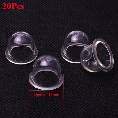 19mm 20PCS/lot Transparent Fuel Pump Carburetor Oil Bubble Primer Bulb for Chainsaws Trimmer Brushcutter Clear Tools