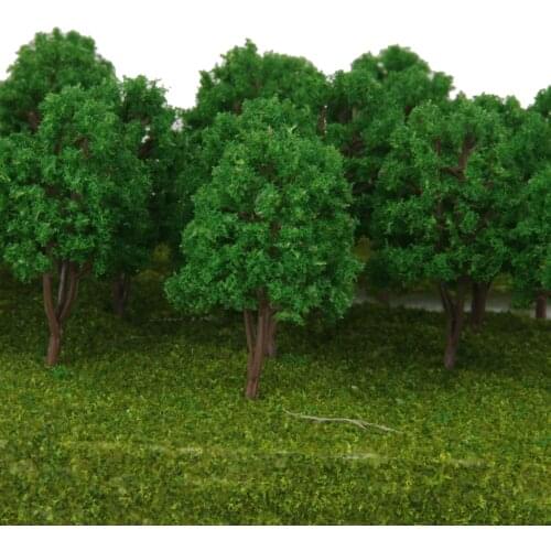 20Pcs 1/150 Scale Scenery Landscape Model Train Railway Trees Green