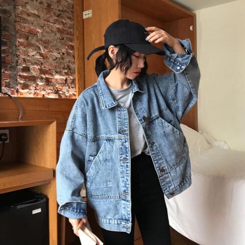 2020 spring summer autumn new women fashion casual Ladies work wear nice Jacket woman female OL jean jacket Vq47