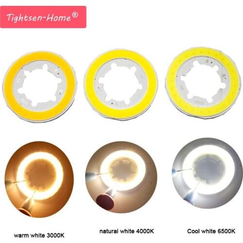 43mm Round Ring Shape Source COB LED Light Bulb Chip On Board Natural Warm White 5W 7W 15V 16V LED Lamp Bulbs for DIY Lighting
