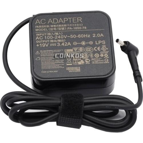 65W AC Adapter Charger 19V 3.42A Laptop Power Supply for Asus Zenbook UX31A-R4003VK401LB K401UB 010H-3LF 4.0mm DC Cable Cord