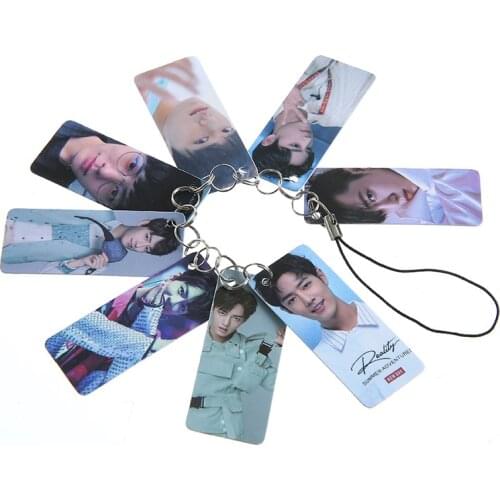 8Pcs/Set The Untamed Key Chain Chen Qing Ling Xiao Zhan Wang Yibo Character Keychain Phone Bag Pendant Fans Gift