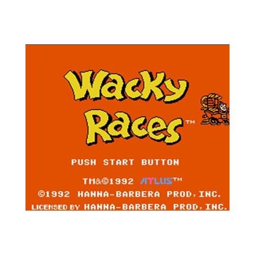 Big Sale Wacky Races Region Free 8 Bit Game Card For 72 Pin Video Game Player