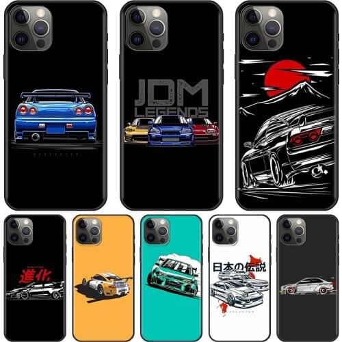 Sports Car jdm drift Case for iPhone 11 13 Pro Cover for iPhone 12 Pro XR 7 8 Plus X XS Max SE 2020 Shell