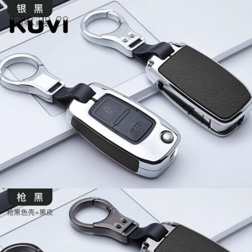 Alloy Leather car key cover case shell fob for VW Golf Bora Jetta POLO GOLF Passat For Skoda Octavia A5 Fabia SEAT Ibiza Leon