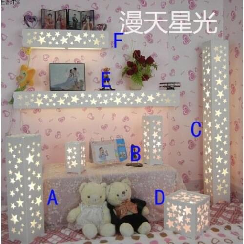 Star hollow Cutout carved study floor lamp decoration bedside lamp wall lamp