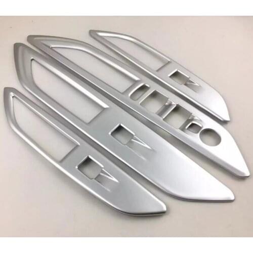 For Peugeot 5008 2017 Car Interior Door Armrest Window Lift Switch Frame Cover Trim Styling Accessories ABS Matte