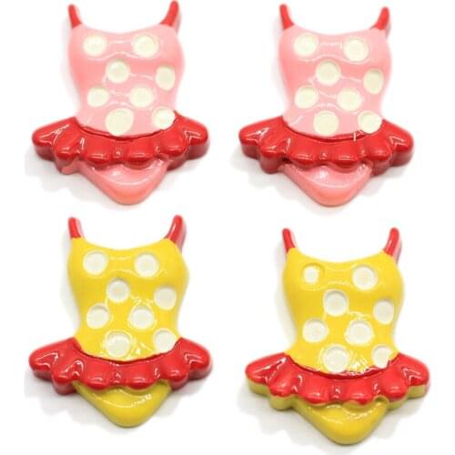 Resin Girls Ballet Dancing Dress Skirt Miniature Dollhouse Figure Flatback Cabochon Supply Home Decoration Charms