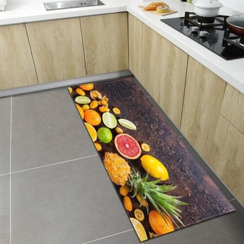 Fruit Pattern Kitchen Mat Home Entrance Doormat Bedroom Childrens Bedside Floor Decoration Carpet Hallway Bathroom Non-Slip Rug