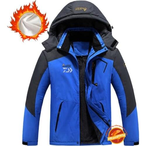 Daiwa Clothing Fishing Clothing Winter Autumn Winter Waterproof Warm Fishing Jackets Men Fleece Thick Outdoor Fishing Clothes