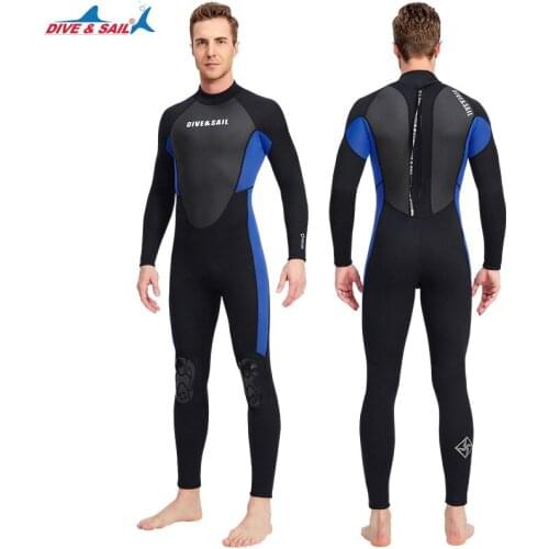 Men 3MM Lhort Sleeve Scuba Surfing Sunproof Full Body Snorkeling Spearfishing Diving SwimSuit One Piece Neoprene Hunting WetSuit