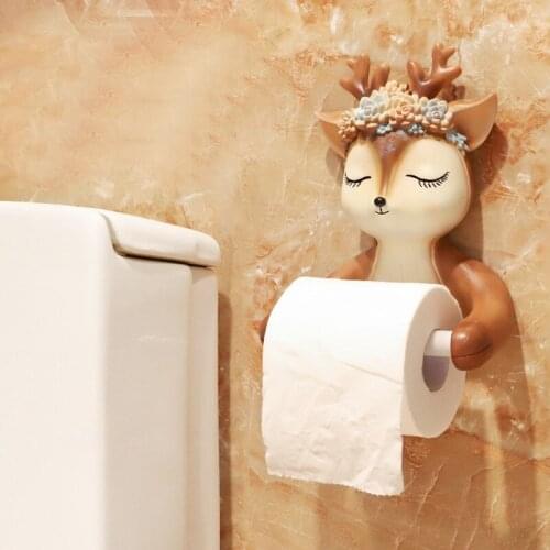 Cartoon Animal Home Toilet Paper Box Decorative Chart Drum Toilet Tissue Box Wall Hanging