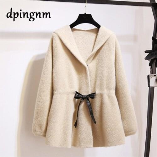 NewTop Quality Women Hooded Sweater Coat Winter Warm Wool Zipper Coat Cotton Coat Outwear winter jacket women casaco feminino