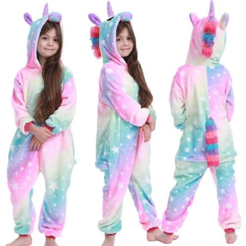 Kigurumi Pajamas Unicorn For Children Baby Girls Pyjamas Kids Costume Jumpsuit Boys Sleepwear Animal Lion Deer Licorne Onesie