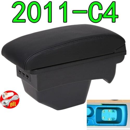 For 2011 Citroen C4 armrest box universal car center console modification accessories with USB No assembly