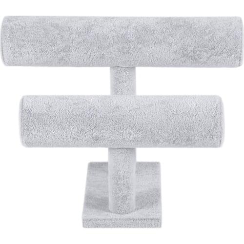 Jewelry Display Stand T-Shape Bracelet Holder Watch Necklace Safekeep Shelf Showcase Organizer Chain Storage Rack