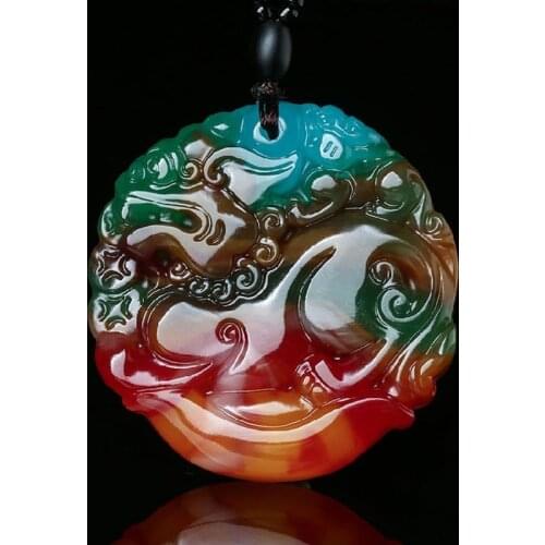 Natural Xinjiang Color Jade Stone Pi Xiu Jade Pendant Jewelry Lucky Exorcise evil spirits Auspicious Amulet Pendant Fine Jewelry