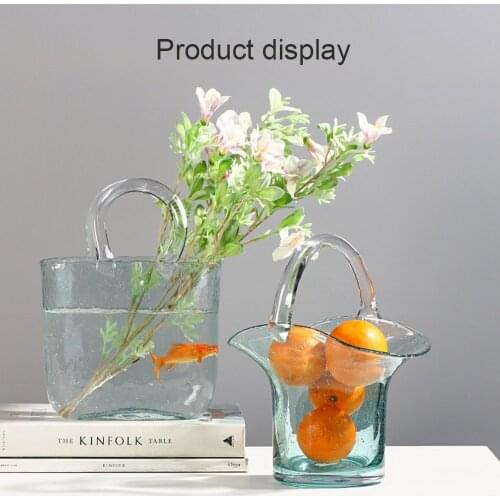 Clear Glass Vases for Decor Bubble Flower Desktop Glass Vase for Decor for Table Centerpieces Floral Arrangement Hogard