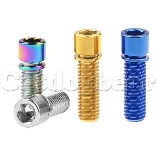 Catdogbear M8X20 25mmwith Washer Titanium Bolt For BMX Stem Mountain Bike Screw Accessories