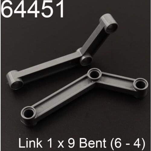 10PCS 64451 High-Tech Building Block Link 1x9 Bent (6 - 4) Building Block Bricks Accessories Parts MOC DIY Education Build Toys