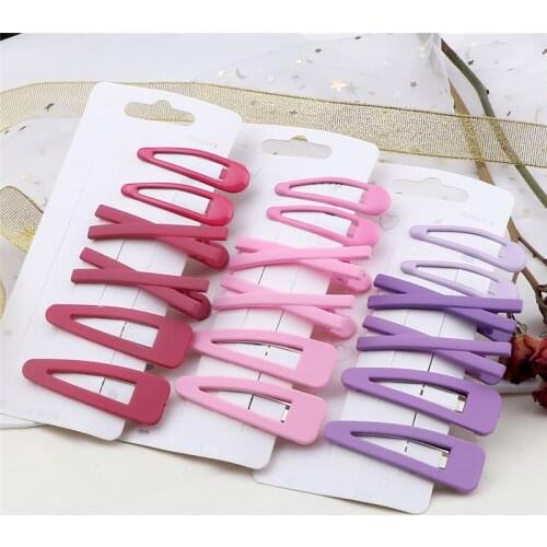 6Pcs Solid Colors Hairpins For Children Girls Basic Simple BB Clips Colorful Cute Hair Clip Barrettes Headwear Hair Accessories