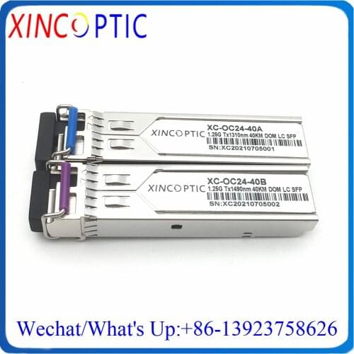 1.25G 1310/1490nm 20KM 40KM 80KM 100KM 120KM 140KM Bidi LC SFP,1.25G,DDM,Simplex,WDM,Single Mode Fiber Optic SFP Transceiver