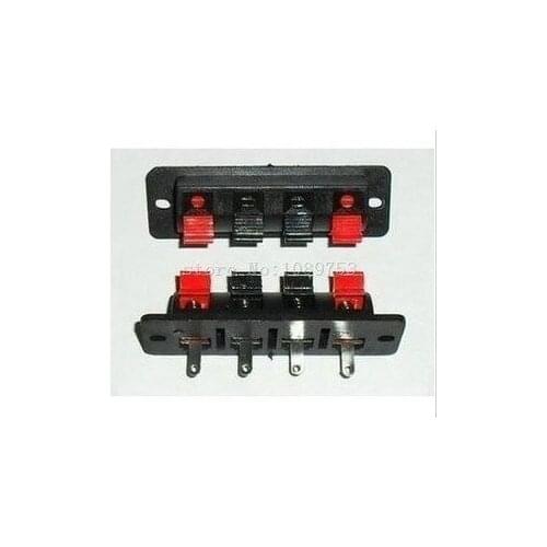 10pcs 4P Audio Speaker Terminal Double Spring Clip Jack Plug Socket