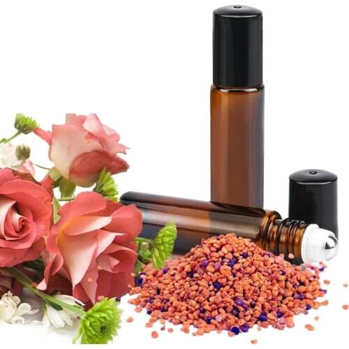 12pcs Empty Glass Roller Bottles Sample Test Vials Mini Amber Container 10ml for Essential Oil Perfume Roll On Bottles