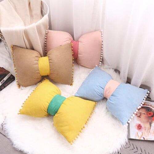 2PCS/Set Ins Bowknot Pillow Cute Princess Cushion Nordic Detachable Pillow Covers Home Decorations 35x50CM