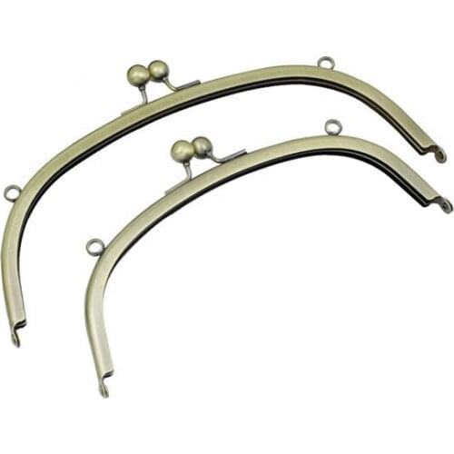 20.5cm /25cm Retro Metal Purse Frame Handle Bronze Kiss Clasp Metal Handle for DIY Purse Wallets Bag Accessories