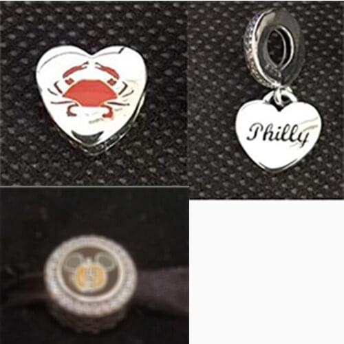 2020 High-quality 1:1 Classic Silver 925 Crab Heart-shaped Pendant, Stylish And Simple Diy Original Ladies Jewelry Gift