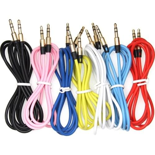 3.5mm Male to Male Audio Cable Jack Aux Cable For iPhone For Samsung Car MP3/4 Headphone Mobile Phone Speaker Aux Cord 100pcs