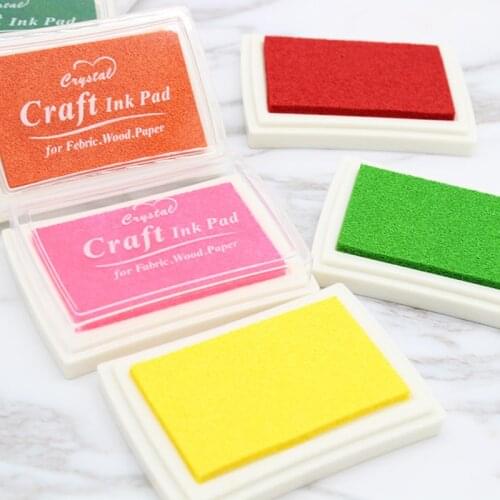 15 Colors Ink Pad Rubber Stamps Fabric Wood Paper Scrapbooking Inkpad Handmade DIY Craft Oil Based Ink pad Finger Paint Wedding