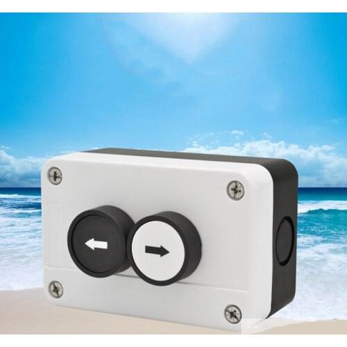 Two position button cartridge arrow indicating flat button two hole waterproof button box switch box control box silver contact