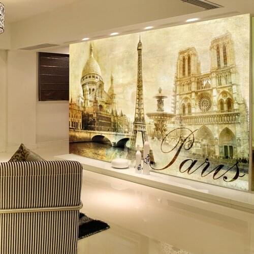 Beibehang Eiffel Tower Paris France photo mural wallpaper for wall 3d Mural wall paper background city wallpaper for living room