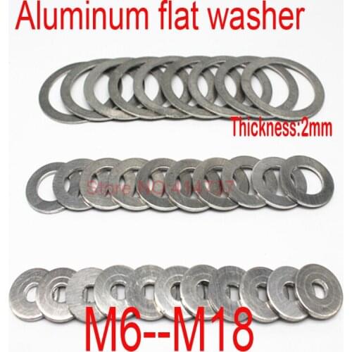 M6--M18 Thickness 2mm Aluminum flat washer Aluminum sealing ring Aluminum gaskets