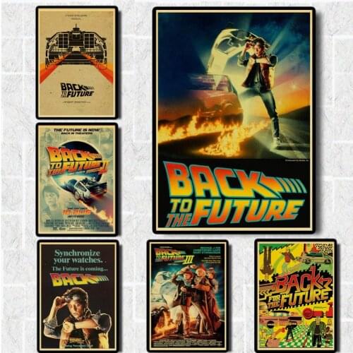 Fiction movie Back To The Future Vintage Posters Home/Room Wall Decorative Painting Kraft Paper Printed Posters painting