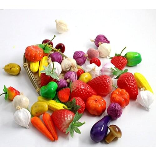 10pcs Simulation Fruit And Vegetable Photography Props Simulation Vegetable Children Toys Home Christmas Decoration