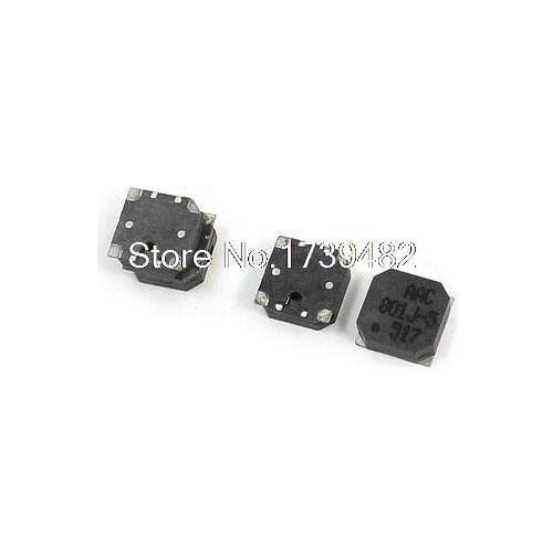 KLJ-8530A Black SMD SMT Type Buzzer 8.5mm x 8.5mm x 3mm 4 Pcs