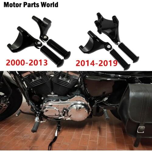 Motorcycle Rear Passenger Foot Pegs Mount Black Pedal Kits For Harley Sportster XL48 72 883 1200 SuperLow 2014-2018 2019 2020