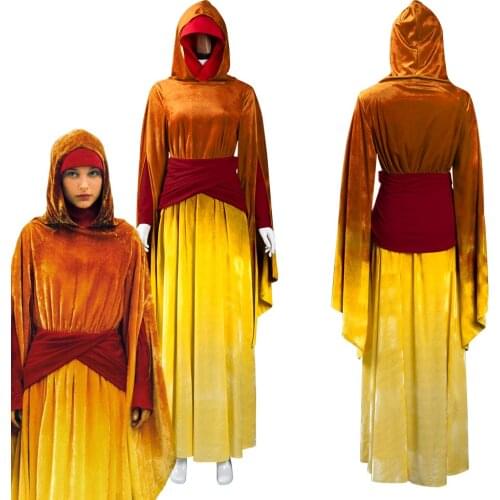 Wars Episode I - The Phantom Menace Padme Naberrie Amidala Cosplay Costume Maid Dress Outfits Halloween Carnival Suit