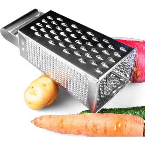 Kitchen Fruit Vegetable Tools Multi-function Stainless Steel Four-side Handheld Grater Cheese Garlic Ginger Screw Shavings Knife