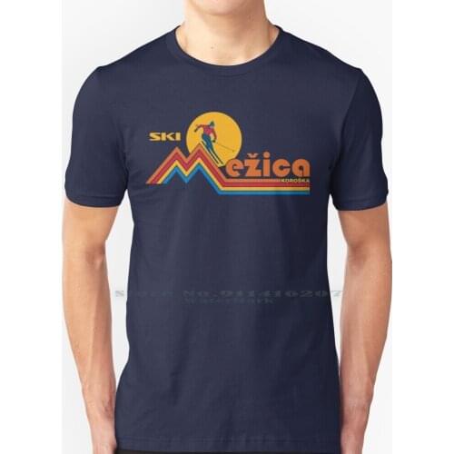 Ski Me ? ica : Retro Slovenia T Shirt 100% Pure Cotton Ski Slovenia Slovenija Yugoslavia Jugoslavija Breg Design Koro ? ka Vinta
