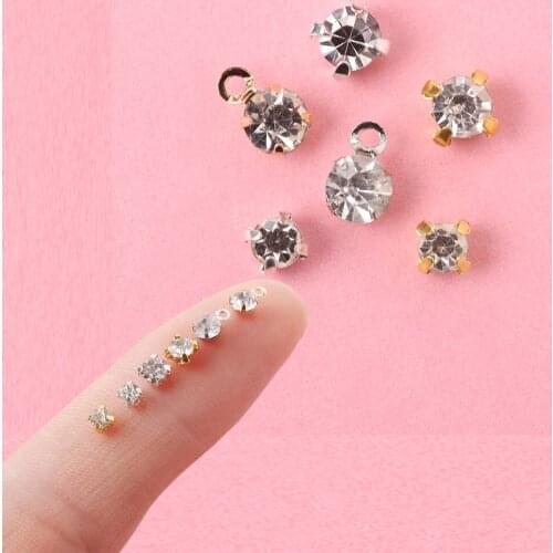 50pcs Doll Mini Rhinestone Buckle DIY Doll Dress Handmade Buckle Doll Bags Shoes Necklace Buttons Craft Sewing Accessories