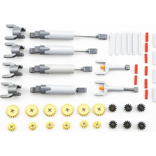 MOC TECHNICAL LINEAR ACTUATOR PRO KIT Cylinder Piston Power Functions Robot Car Gear Axle Connector Packs compatible with lego